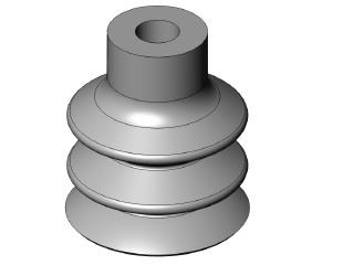 VACUUM CUP FG 20mm Silicone 2.5 -Bellows Suction Pad