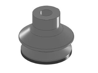 [CA.08.26.D53.AS] VACUUM CUP SILICONE WITH 2 BELLOWS AND FOAM STRIP 53