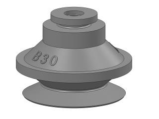 [CA.08.01.004] Vacuum cup with 2 bellows Silicone 30